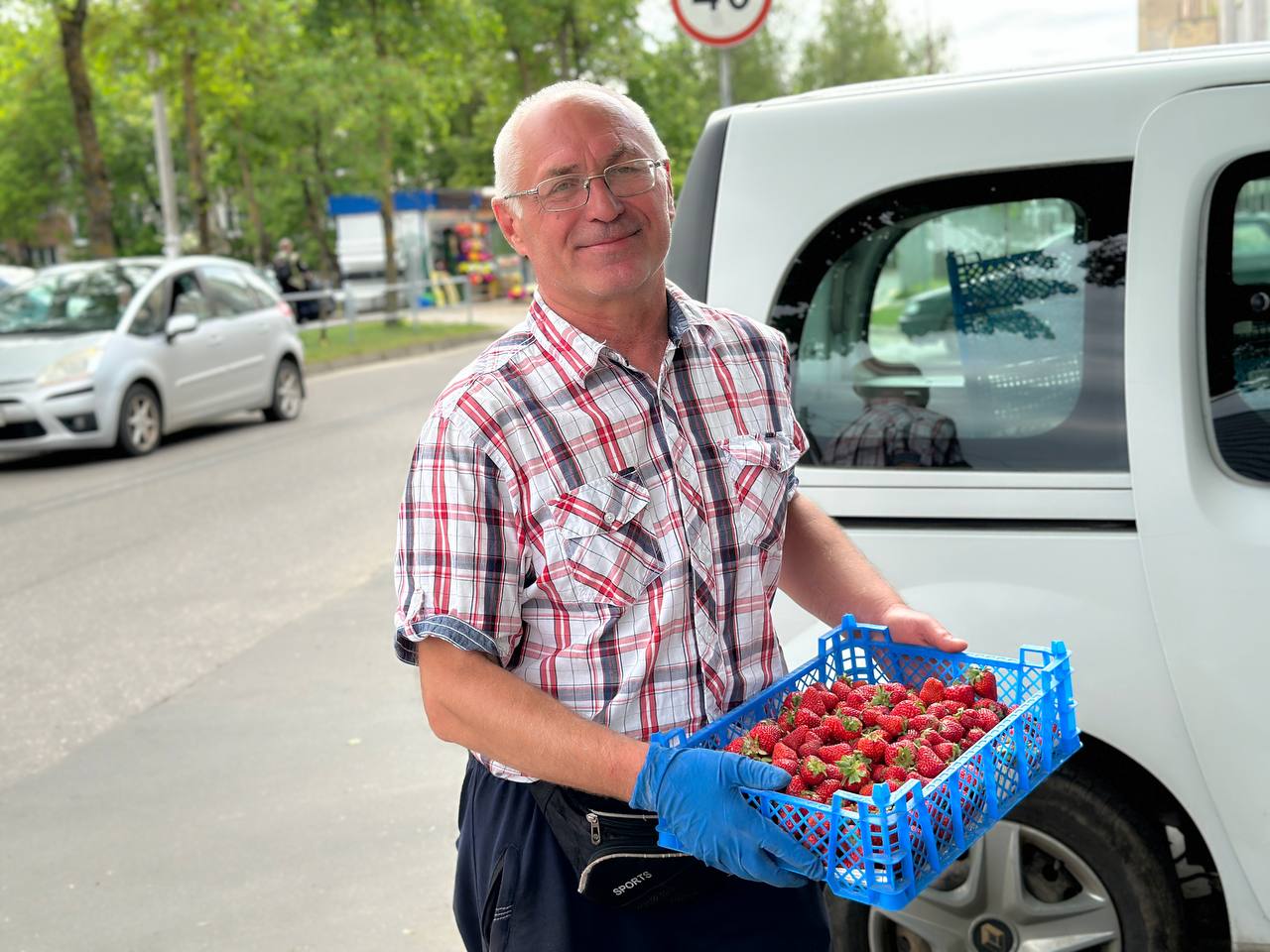 В Вилейке начали продавать «брестскую» клубнику. Узнали цену