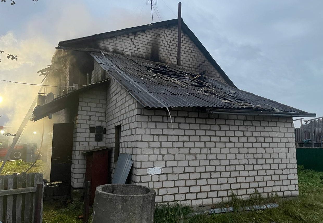 На пожаре дома в Логойском районе спасатели нашли тело мертвого хозяина
