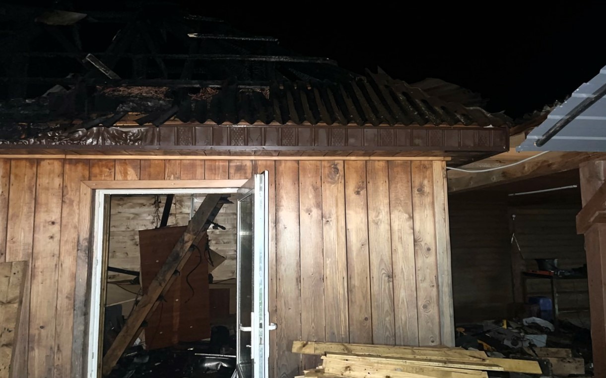 Баня горела в Молодечно на Покровской улице
