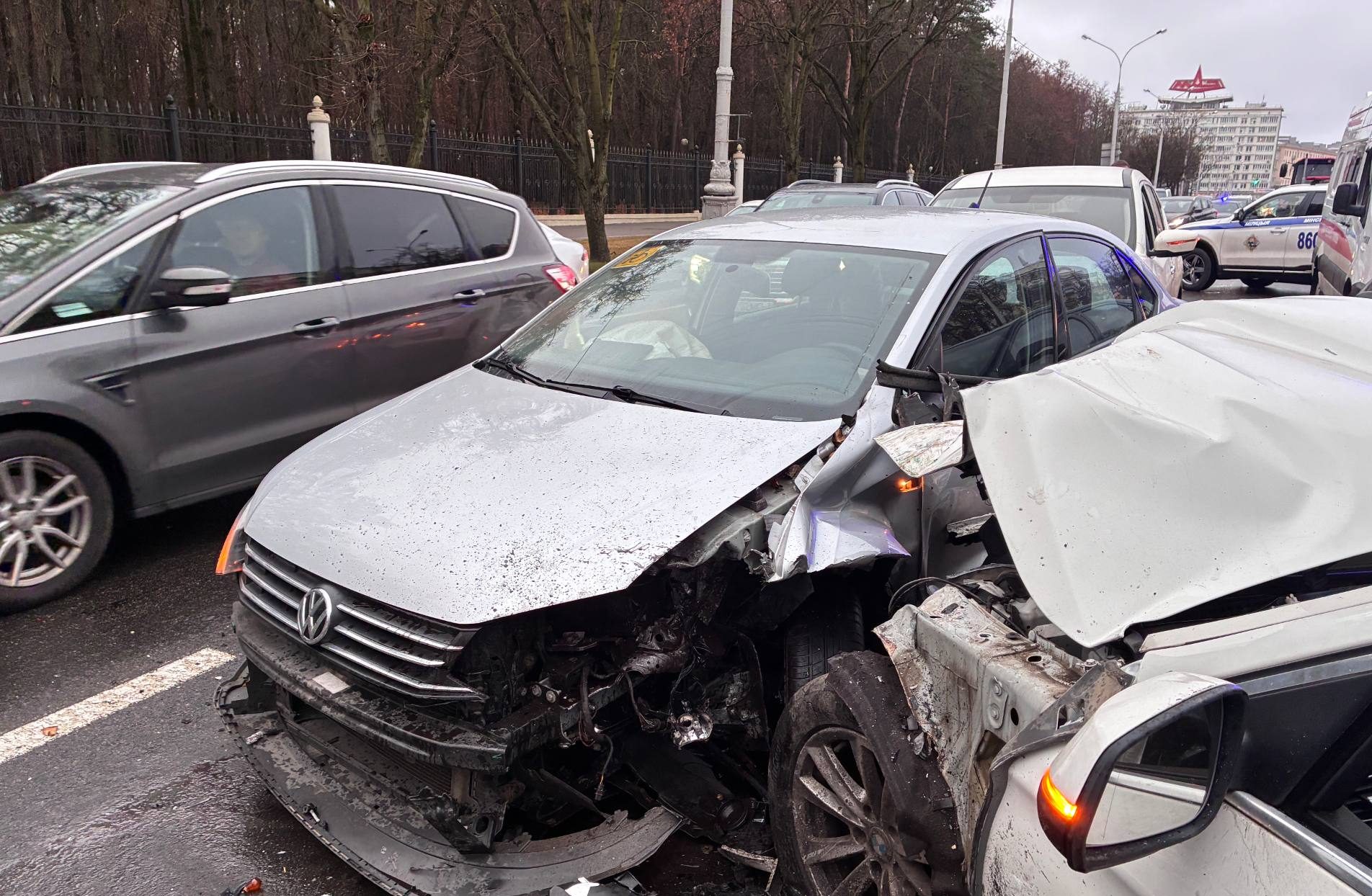В Минске произошло ДТП с участием 9 автомобилей