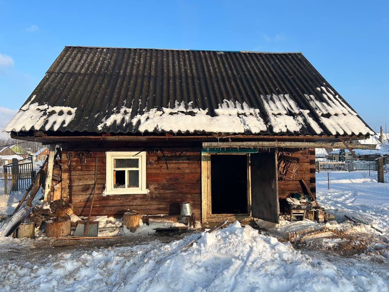 Огонь повредил парилку бани в Воложинском районе