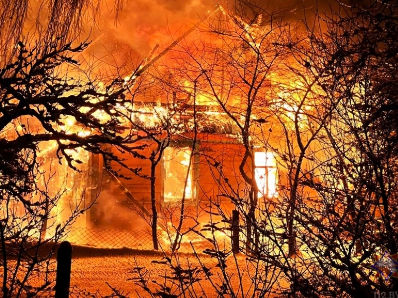 На пожаре в деревне под Докшицами обнаружены тела двух мужчин и женщины