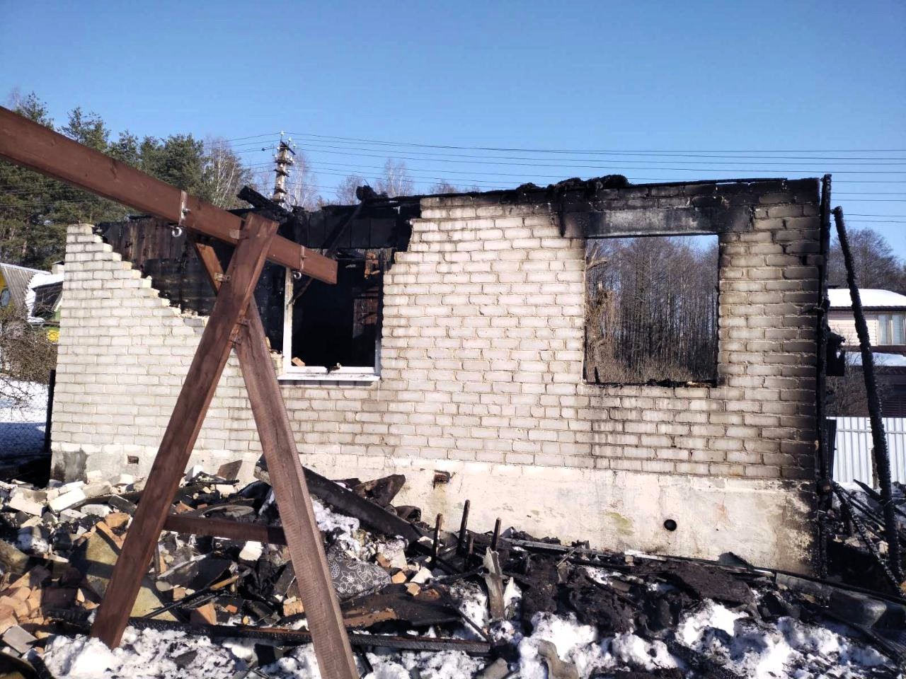 Дом горел в дачном посёлке Воложинского района