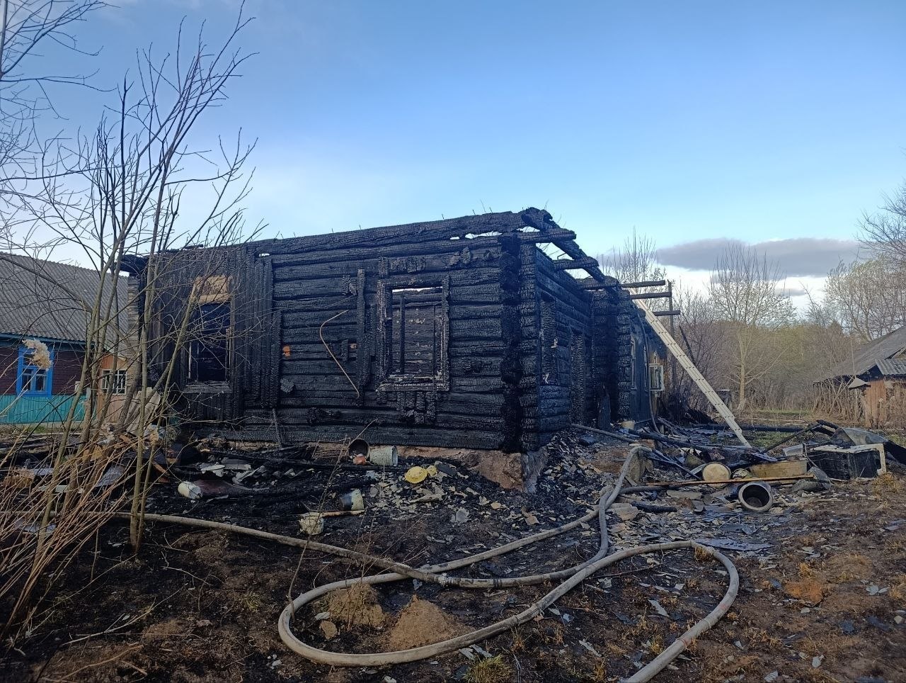 Нежилой дом горел в Воложинском районе