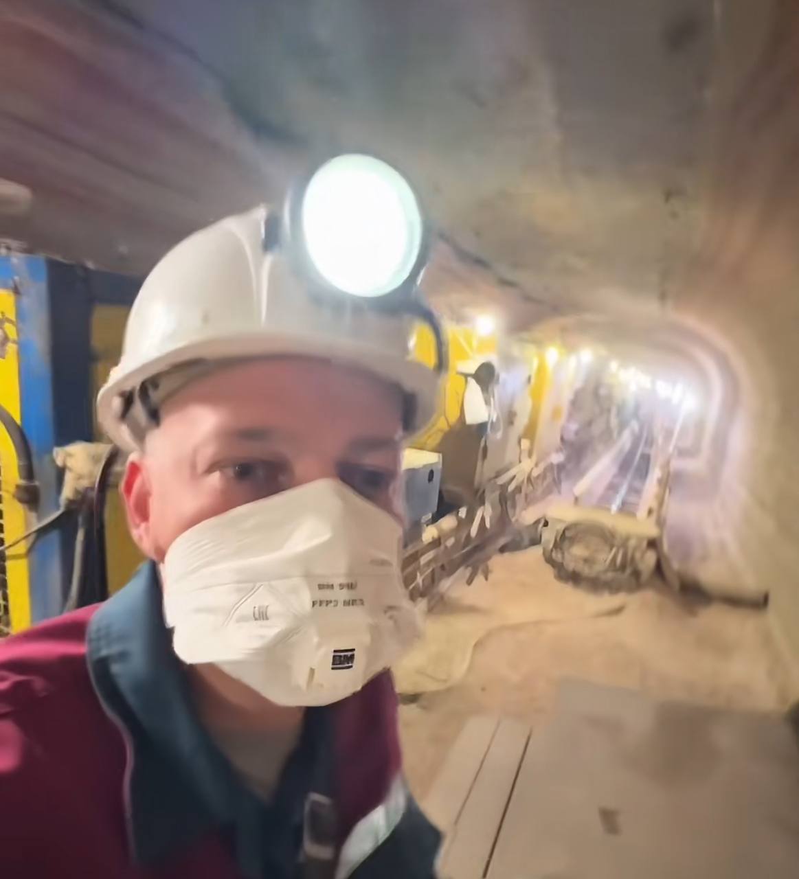 В TikTok показали, как выглядят подземные дороги шахт в Солигорске
