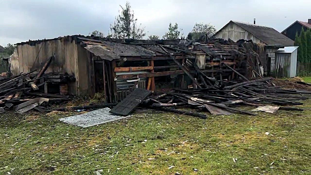 Сарай горел ранним утром в деревне Молодечненского района