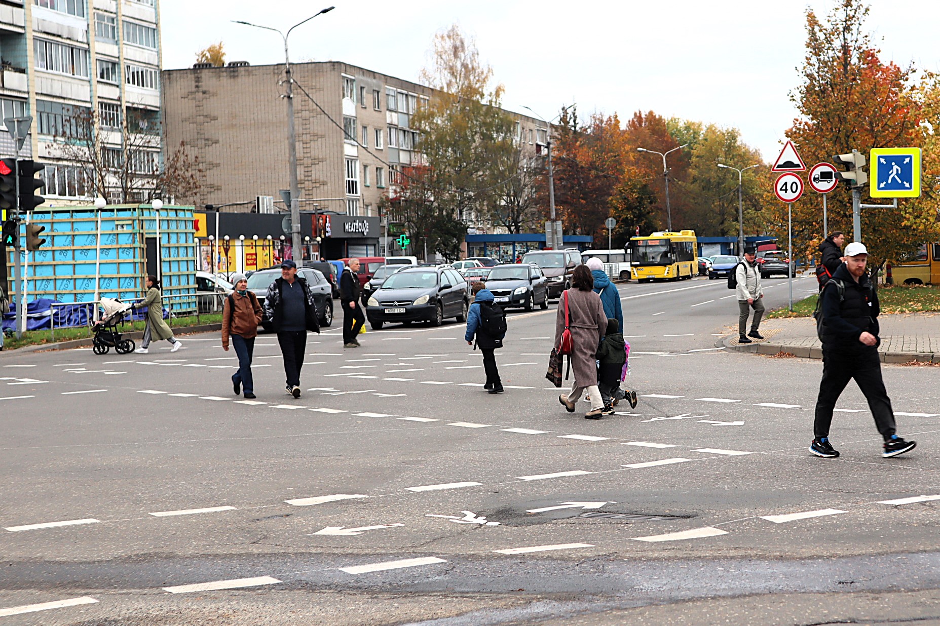 Первые диагональные пешеходные переходы появились в Молодечно и в Вилейке